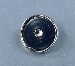 Butto 25 mm - dark blue/silver (2933)