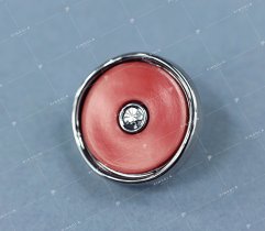 Button with eyelet red/anthracite (2937)