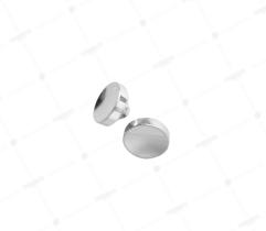 Button 11 mm - Silver concave 10 pcs