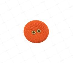 Guzik 20 mm - materiałowy pomarańczowy