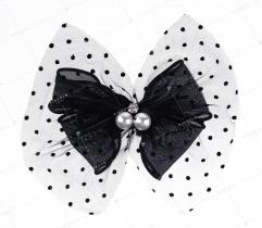 Brooch bow with pearls (3033)