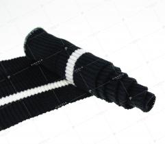 Knit rib knit black 62x10 cm 2nd Quality
