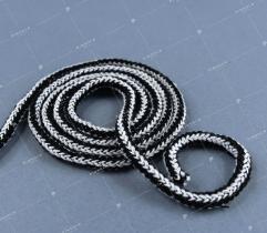 Cotton cord - white/black (3086)