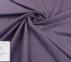 Knitted loopback jersey - purple melange 