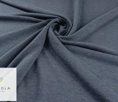 Knitted loopback jersey - Dark blue melange 2,1 Lm