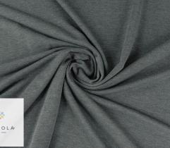 Knitted loopback jersey - graphite melange