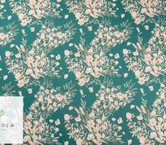 Woven Barbie marchiano - flowers on teal