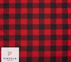 Woven flannel black-red check