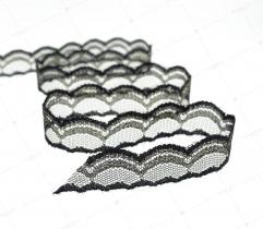 Lace black with gold thread 22 mm (3346)