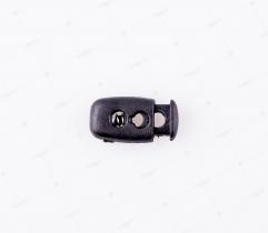 Two hole black cord lock fi 4 mm