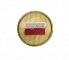 Decorative patch Flag of Poland on camouflage pattern