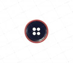 Button no 19a: black-red 15mm (3522)