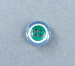 Knopf 15 mm - blau-grün