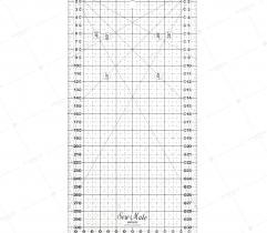 Patchwork and quilting ruler 160x320mm black