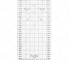 Liniał do patchworku i quiltingu 160x320mm czarny