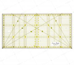 Liniał do patchworku i quiltingu 150x300mm żółty