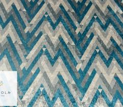 Dzianina tapicerska welur połysk - wzór geometryczny