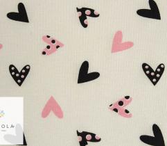 Knitted fabric Viscose – hearts 2,1 Lm