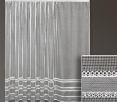 Metric lace curtain – silver stripes 250 cm