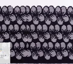 Lace 16 cm - black flowers