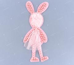 Sew-on badge Rabbit - pink