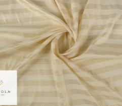 Woven curtain fabric - gold stripes