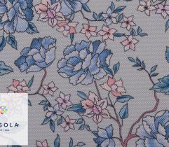Oxford PU Woven Garden Fabric - Blue Garden