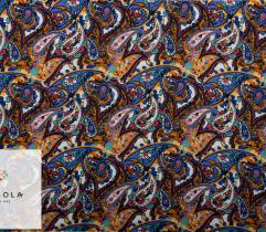 Woven Viscose Fabric - Colourful Paisley