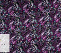Woven Viscose Fabric - Paisley Pink 0,9 Lm