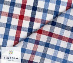 Woven Premium Fabric - White and Blue Check