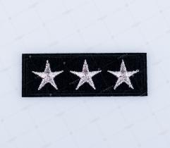 Iron-on Patch - 3 Black Stars