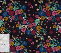 Woven Viscose Fabric – Flowers and Birds