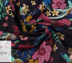 Woven Viscose Fabric – Flowers and Birds 1,5 Lm