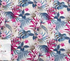 Woven Visose Fabric - Pink Tropics