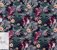Woven Visose Fabric – Green Tropics
