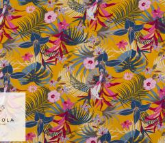 Woven Visose Fabric – Yellow Tropics