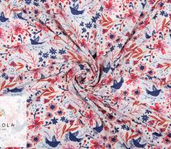 Woven Fabric Silki – Flowers and Birds