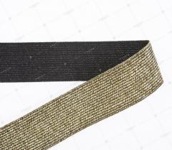 Knitted Elastic Tape - Metallic Gold 25 mm (4609)