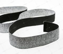 Knitted Elastic Tape 50 mm - Metallic Silver (4610)
