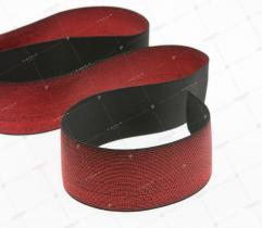 Knitted Elastic Tape 50 mm - Metallic Red 