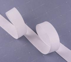 Polyesterband Fischgrätmuster- Weiß 20 mm
