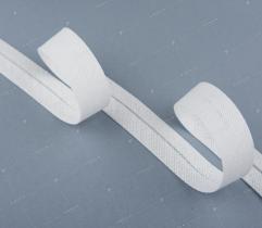 Baumwoll-Schrägband 18 mm -Weiß