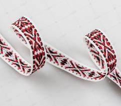 Ribbon Ethnic Motifs - Red and White