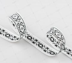 Ribbon Ethnic Motifs - Black and White