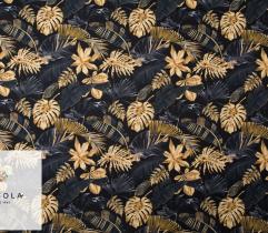Oxford PU Woven Garden Fabric - Gold Jungle