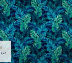 Oxford PU Woven Garden Fabric - Blue Jungle