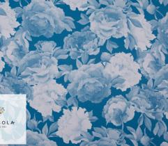 Woven Fabric Barbie Classic Blue - Peonies 1,1Lm