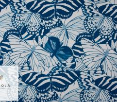 Woven Fabric Barbie Classic Blue - Butterflies 2,1 Lm