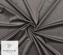 Upholstery knitted fabric Velour - grey