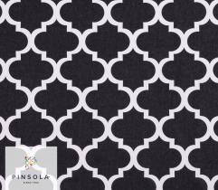 Woven Cotton Fabric - Black Morocco